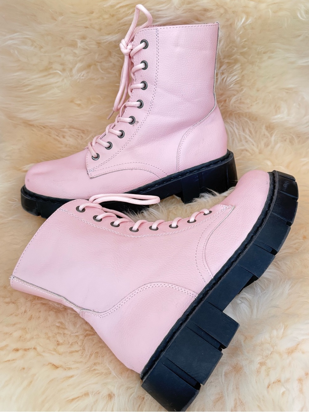 Combat Boots Size 9 Pink Linston Mix No. 6